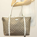 GUCCI GG Supreme Tote Bag PVC Beige Gold 197953 Auth 141953-22