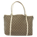 GUCCI GG Supreme Tote Bag PVC Beige Gold 197953 Auth 141953-2