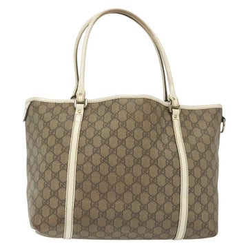 GUCCI GG Supreme Tote Bag PVC Beige Gold 197953 Auth 141953 - 0