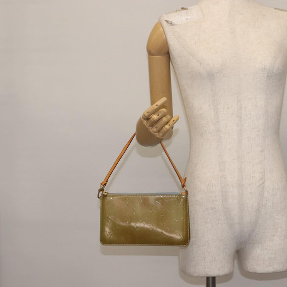 LOUIS VUITTON Monogram Vernis Lexington Pouch Baby Blue M91011 LV Auth 141954