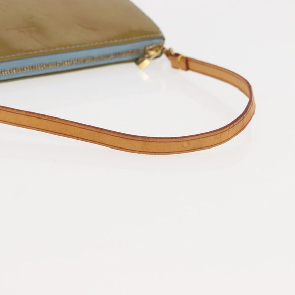 LOUIS VUITTON Monogram Vernis Lexington Pouch Baby Blue M91011 LV Auth 141954
