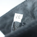 PRADA Hand Bag Suede Black Gold Auth 141959-12