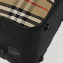 Burberrys Nova Check Boston Bag Canvas Beige Auth 141960-9