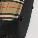 Burberrys Nova Check Boston Bag Canvas Beige Auth 141960-15