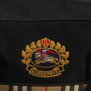 Burberrys Nova Check Boston Bag Canvas Beige Auth 141960-17