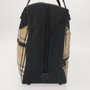 Burberrys Nova Check Boston Bag Canvas Beige Auth 141960-3