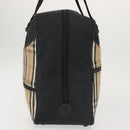 Burberrys Nova Check Boston Bag Canvas Beige Auth 141960-4