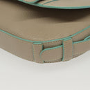 LOEWE Shoulder Bag Leather Beige Silver Auth 141961V-16