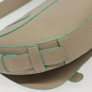 LOEWE Shoulder Bag Leather Beige Silver Auth 141961V-17