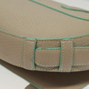 LOEWE Shoulder Bag Leather Beige Silver Auth 141961V-18