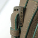 LOEWE Shoulder Bag Leather Beige Silver Auth 141961V-19