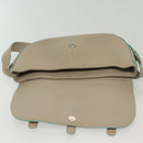 LOEWE Shoulder Bag Leather Beige Silver Auth 141961V-9