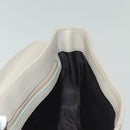 LOEWE Shoulder Bag Leather Beige Silver Auth 141961V-22