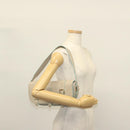 LOEWE Shoulder Bag Leather Beige Silver Auth 141961V-25