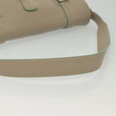 LOEWE Shoulder Bag Leather Beige Silver Auth 141961V-7