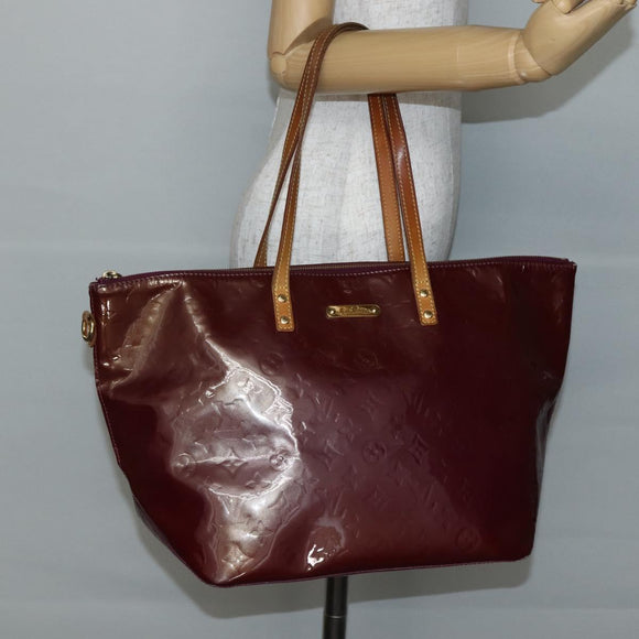 LOUIS VUITTON Monogram Vernis Bellevue GM Tote Bag Violet M93588 LV Auth 141965