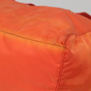 PRADA Shoulder Bag Nylon Orange Silver Auth 141967-8