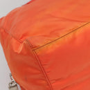 PRADA Shoulder Bag Nylon Orange Silver Auth 141967-15