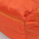 PRADA Shoulder Bag Nylon Orange Silver Auth 141967-16