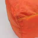 PRADA Shoulder Bag Nylon Orange Silver Auth 141967-17