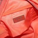 PRADA Shoulder Bag Nylon Orange Silver Auth 141967-20