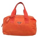 PRADA Shoulder Bag Nylon Orange Silver Auth 141967-13