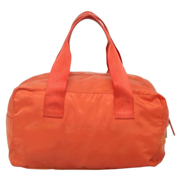 PRADA Shoulder Bag Nylon Orange Silver Auth 141967