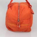 PRADA Shoulder Bag Nylon Orange Silver Auth 141967-3