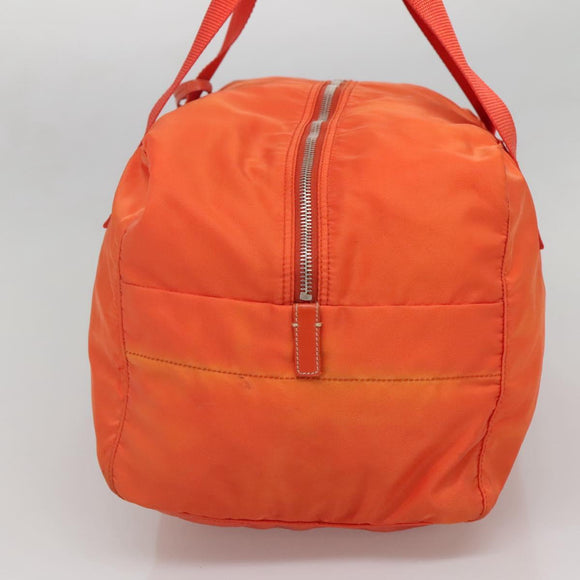 PRADA Shoulder Bag Nylon Orange Silver Auth 141967