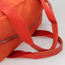 PRADA Shoulder Bag Nylon Orange Silver Auth 141967-7