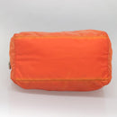 PRADA Shoulder Bag Nylon Orange Silver Auth 141967-5