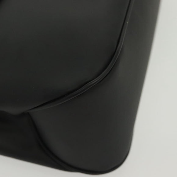 Salvatore Ferragamo Vala Shoulder Bag Leather Black Silver Auth 141973