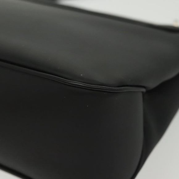 Salvatore Ferragamo Vala Shoulder Bag Leather Black Silver Auth 141973