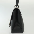 Salvatore Ferragamo Vala Shoulder Bag Leather Black Silver Auth 141973-3