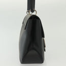 Salvatore Ferragamo Vala Shoulder Bag Leather Black Silver Auth 141973-4
