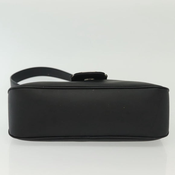 Salvatore Ferragamo Vala Shoulder Bag Leather Black Silver Auth 141973