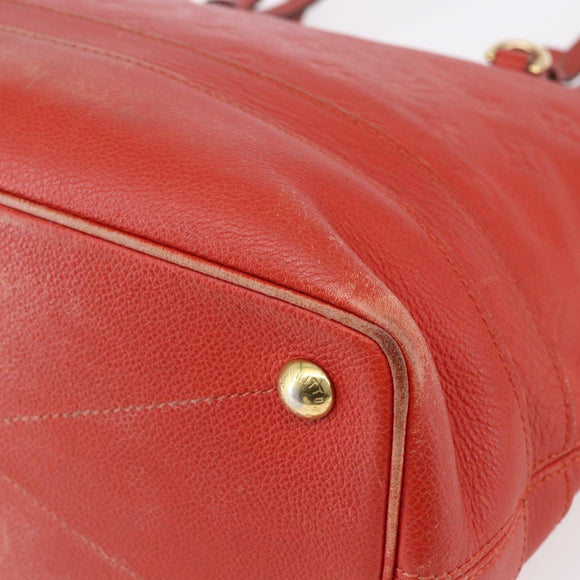LOUIS VUITTON Monogram Empreinte Citadines PM Bag Orange M40556 LV Auth 141975