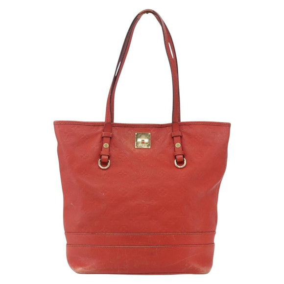 LOUIS VUITTON Monogram Empreinte Citadines PM Tas Oranje M40556 LV Auth 141975