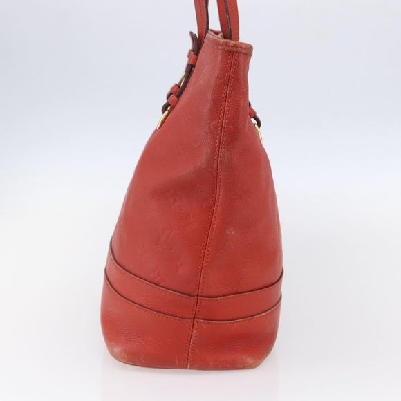 LOUIS VUITTON Monogram Empreinte Citadines PM Tas Oranje M40556 LV Auth 141975
