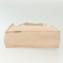 CHANEL COCO Mark Hand Bag Nylon Beige Gold CC Auth 141982-10