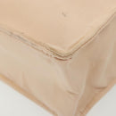 CHANEL COCO Mark Hand Bag Nylon Beige Gold CC Auth 141982-13