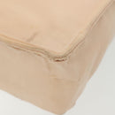 CHANEL COCO Mark Hand Bag Nylon Beige Gold CC Auth 141982-15