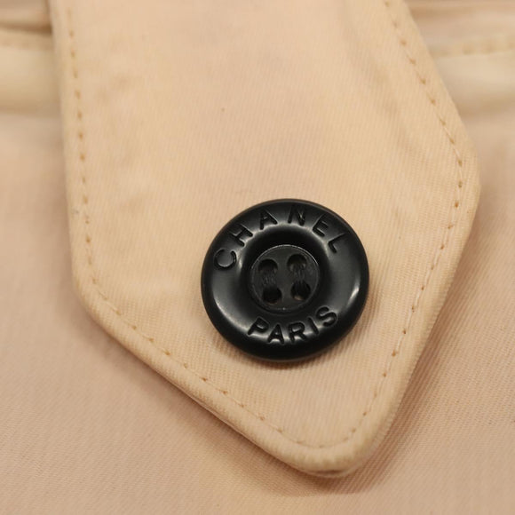 CHANEL COCO Mark Hand Bag Nylon Beige Gold CC Auth 141982