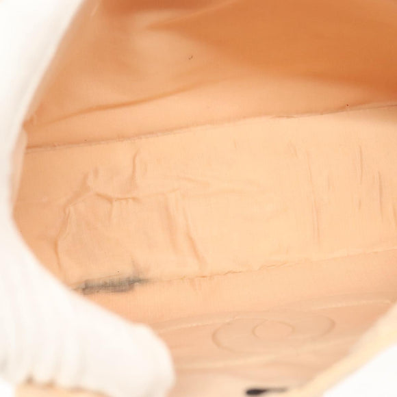 CHANEL COCO Mark Hand Bag Nylon Beige Gold CC Auth 141982