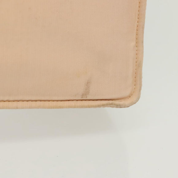 CHANEL COCO Mark Hand Bag Nylon Beige Gold CC Auth 141982