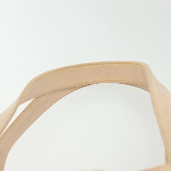 CHANEL COCO Mark Hand Bag Nylon Beige Gold CC Auth 141982