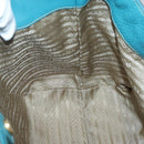 PRADA Studs Tote Bag Canvas Leather Beige Gold Auth 141984V-18