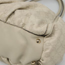 GUCCI GG Canvas Guccissima Abbey Bag Leather White Gold 189835 Auth 141985-9