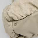 GUCCI GG Canvas Guccissima Abbey Bag Leather White Gold 189835 Auth 141985-14