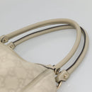 GUCCI GG Canvas Guccissima Abbey Bag Leather White Gold 189835 Auth 141985-8